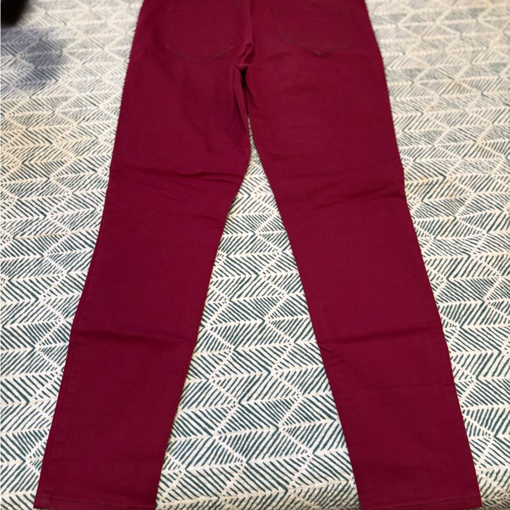 No Boundaries Women's Dark Red Skinny Jeans